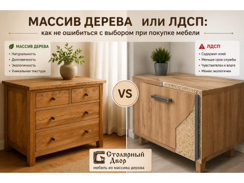 Массив дерева или ЛДСП: Как выбрать идеальную мебель для вашего дома