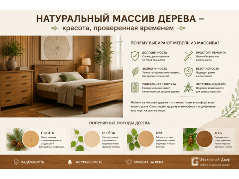 Почему мебель из натурального массива — это не только стиль, но и долговечность для вашего дома