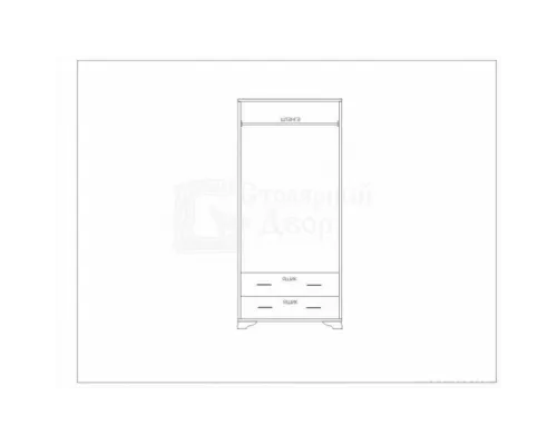 Шкаф 2 створчатый Форест 110