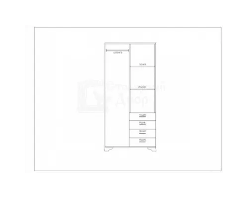Шкаф 2 створчатый Форест 109
